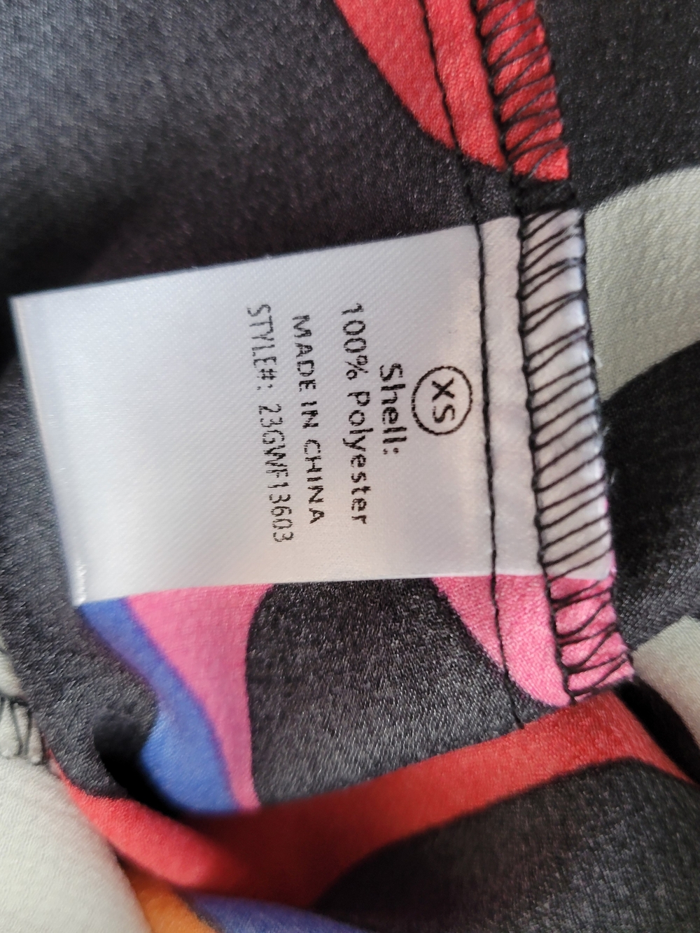 Fashion Nova Black Multicolor Wave-Print Button Down Shirt - Picture 7 of 8